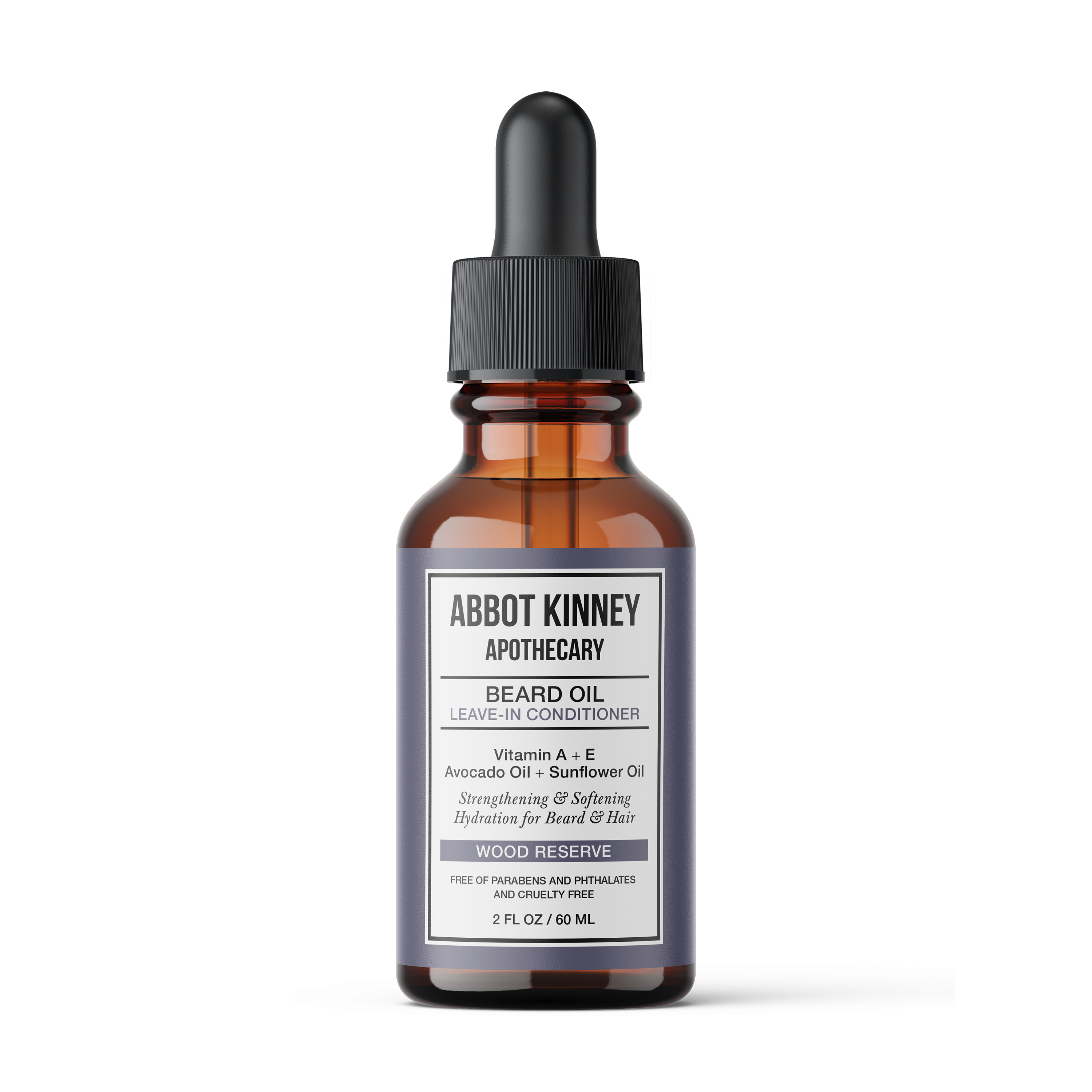 Abbot Kinney Apothecary Softening Beard and Mustache Oil - Wood Reserves