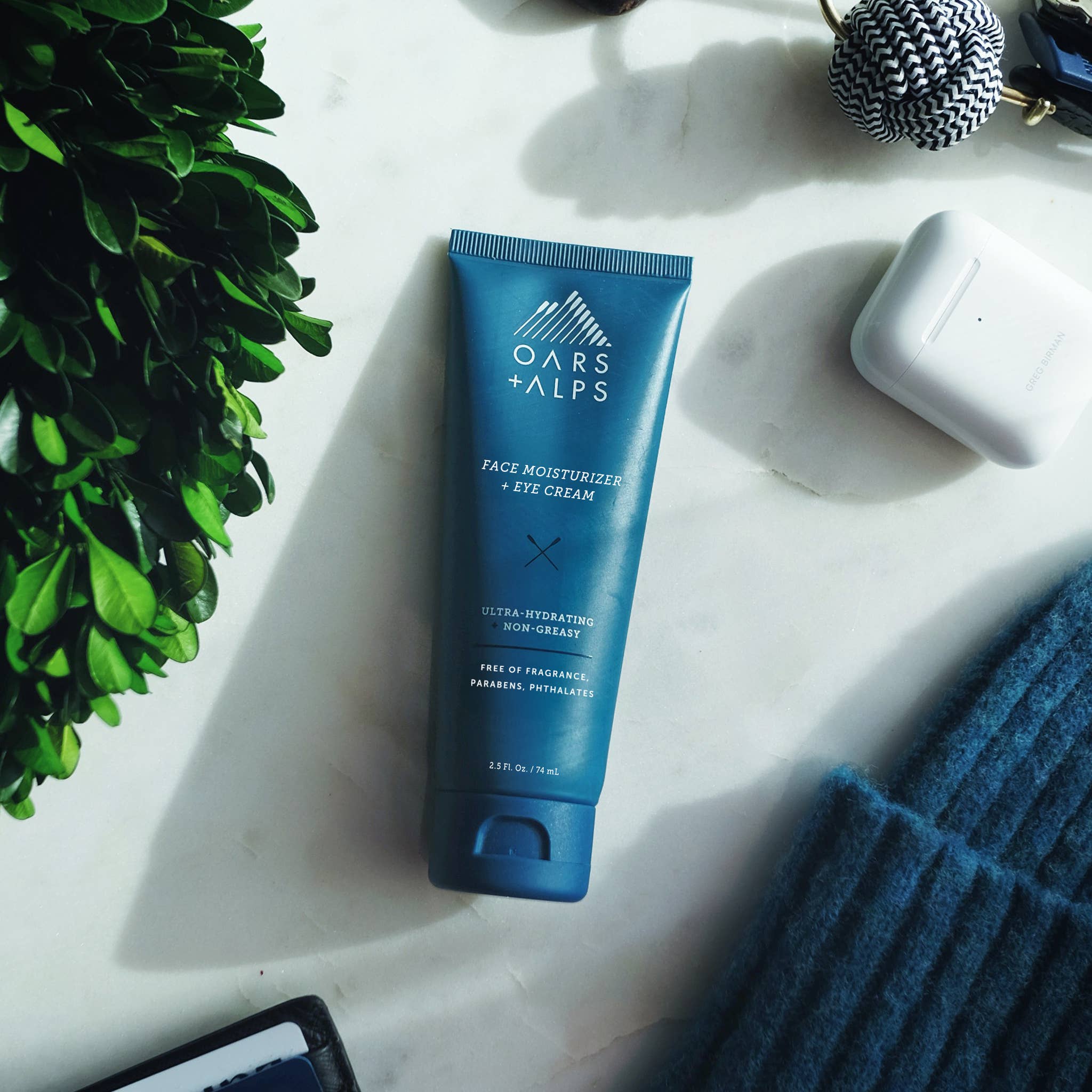 Oars + Alps Men's Face + Eye Cream Moisturizer with Shea Butter and Jojoba Oil