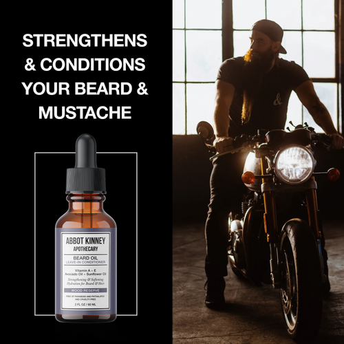 Abbot Kinney Apothecary Softening Beard and Mustache Oil - Wood Reserves