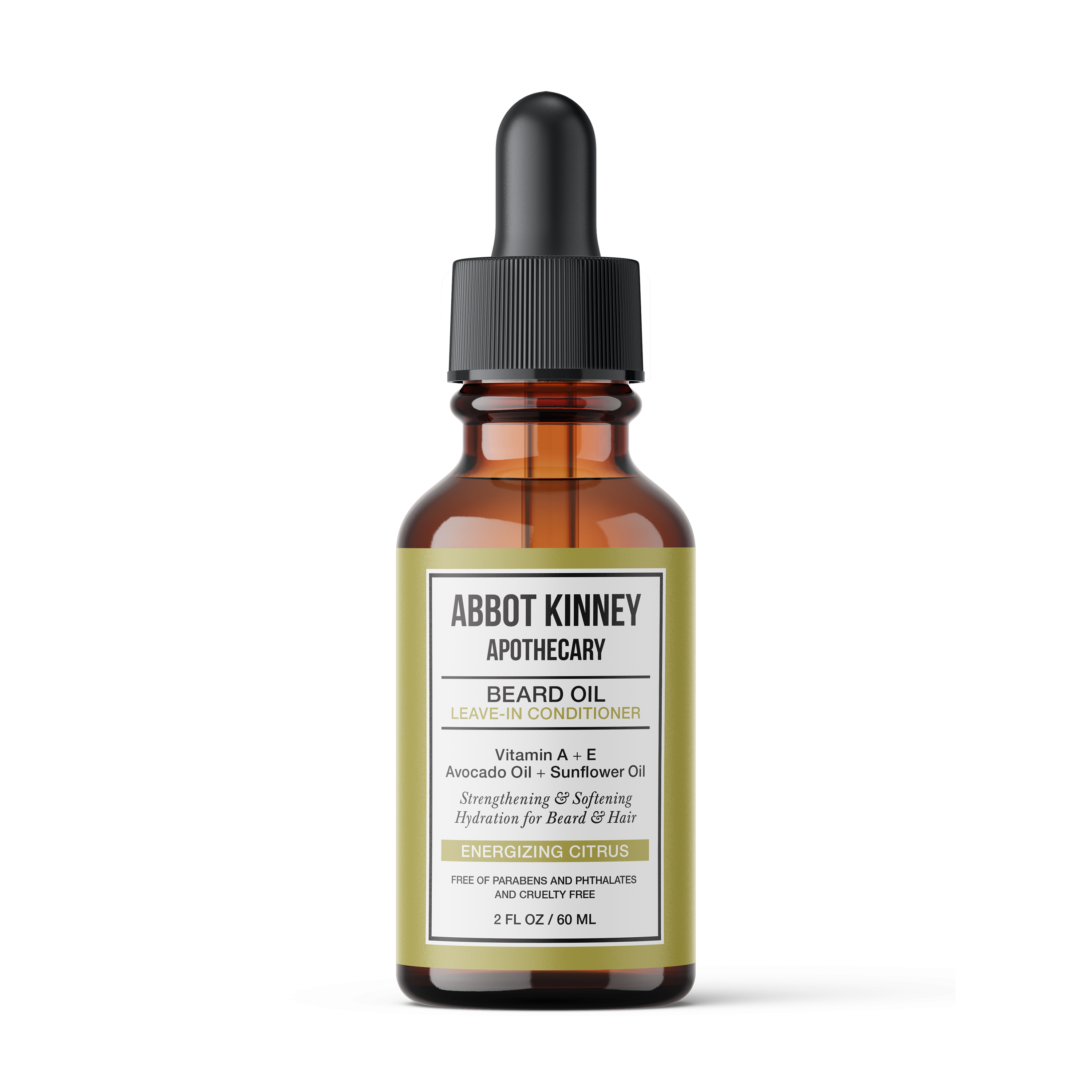 Abbot Kinney Apothecary Softening Beard and Mustache Oil - Energizing Citrus