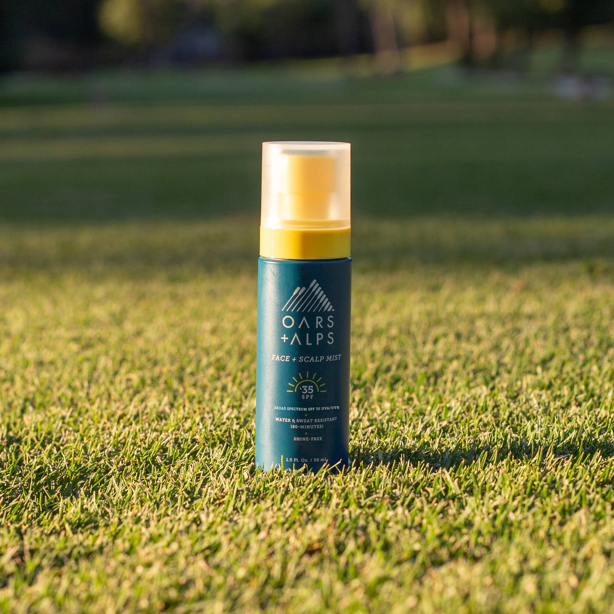 Oars + Alps Men's Face + Scalp Mist with SPF 35, Lightweight Sunscreen