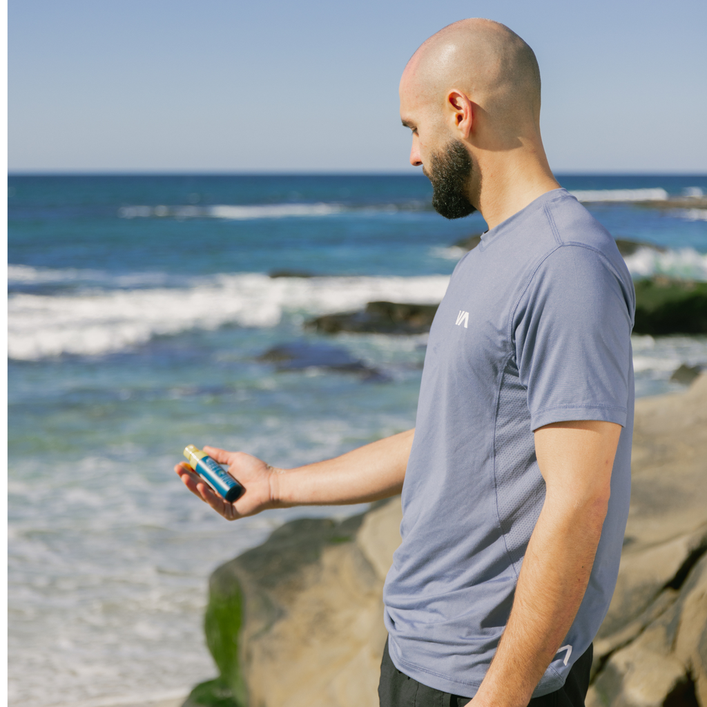 Oars + Alps Men's Face + Scalp Mist with SPF 35, Lightweight Sunscreen