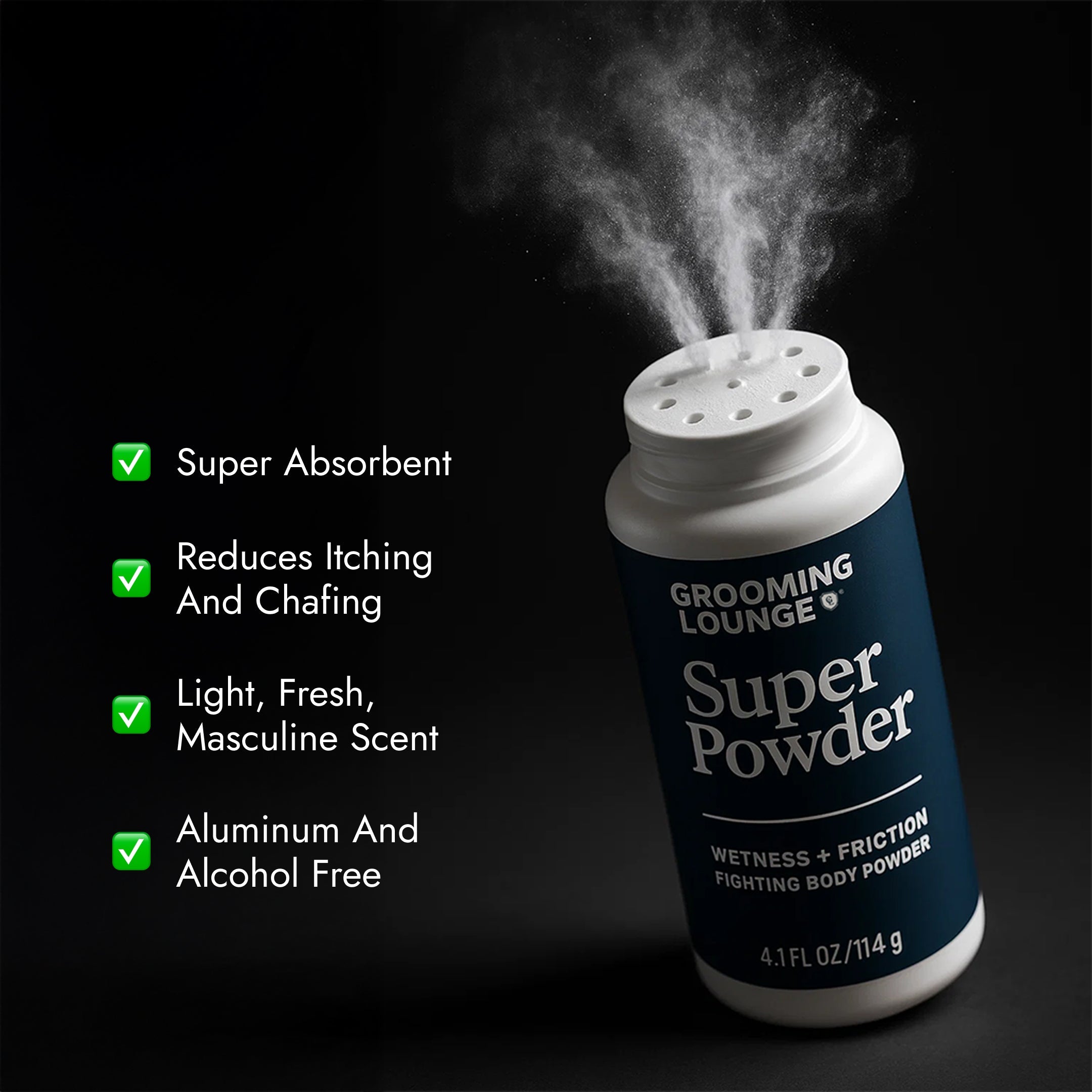 Grooming Lounge Super Powder - Best Body & Ball Powder For Men