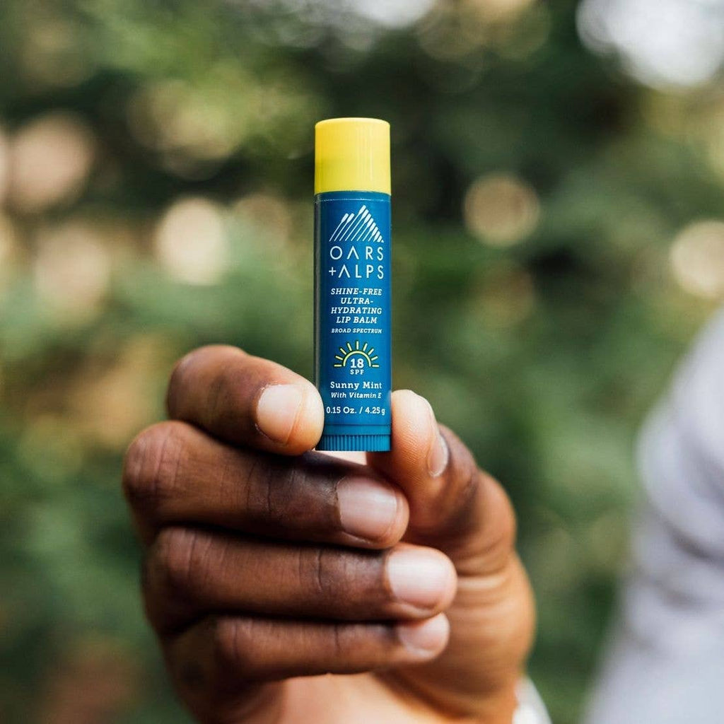 Oars + Alps Shine-Free Men's Lip Balm SPF 18, Sunny Mint Scent