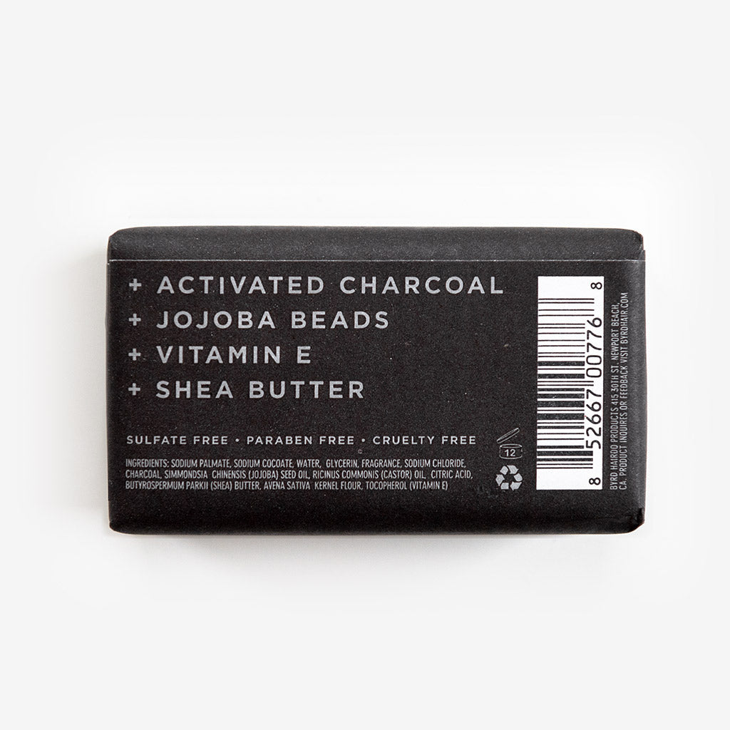 BYRD Activated Charcoal Exfoliating Bar
