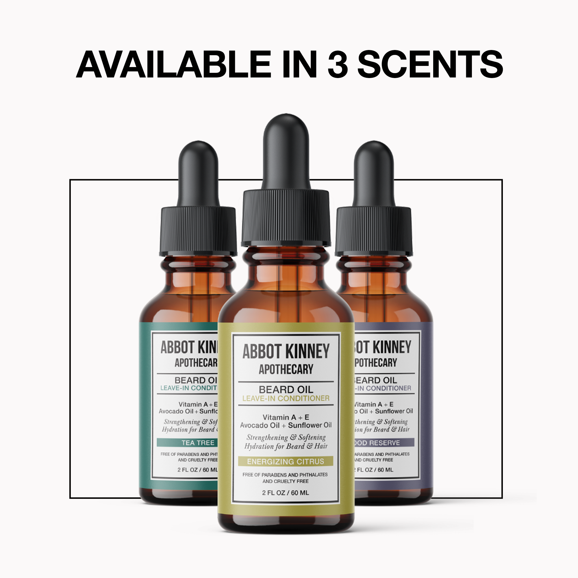 Abbot Kinney Apothecary Softening Beard and Mustache Oil - Energizing Citrus
