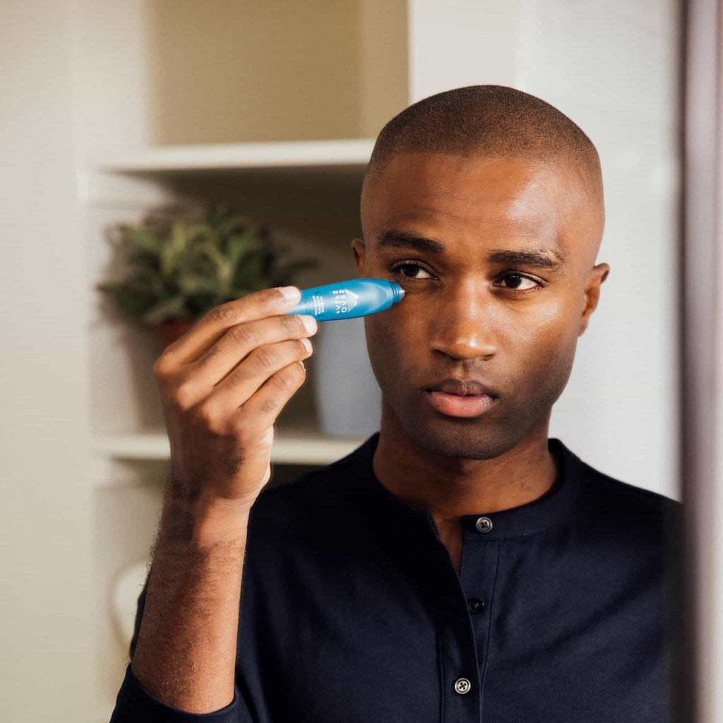 Oars + Alps Wake Up Men's Eye Roller and Eye Depuffer, Caffeine Infused