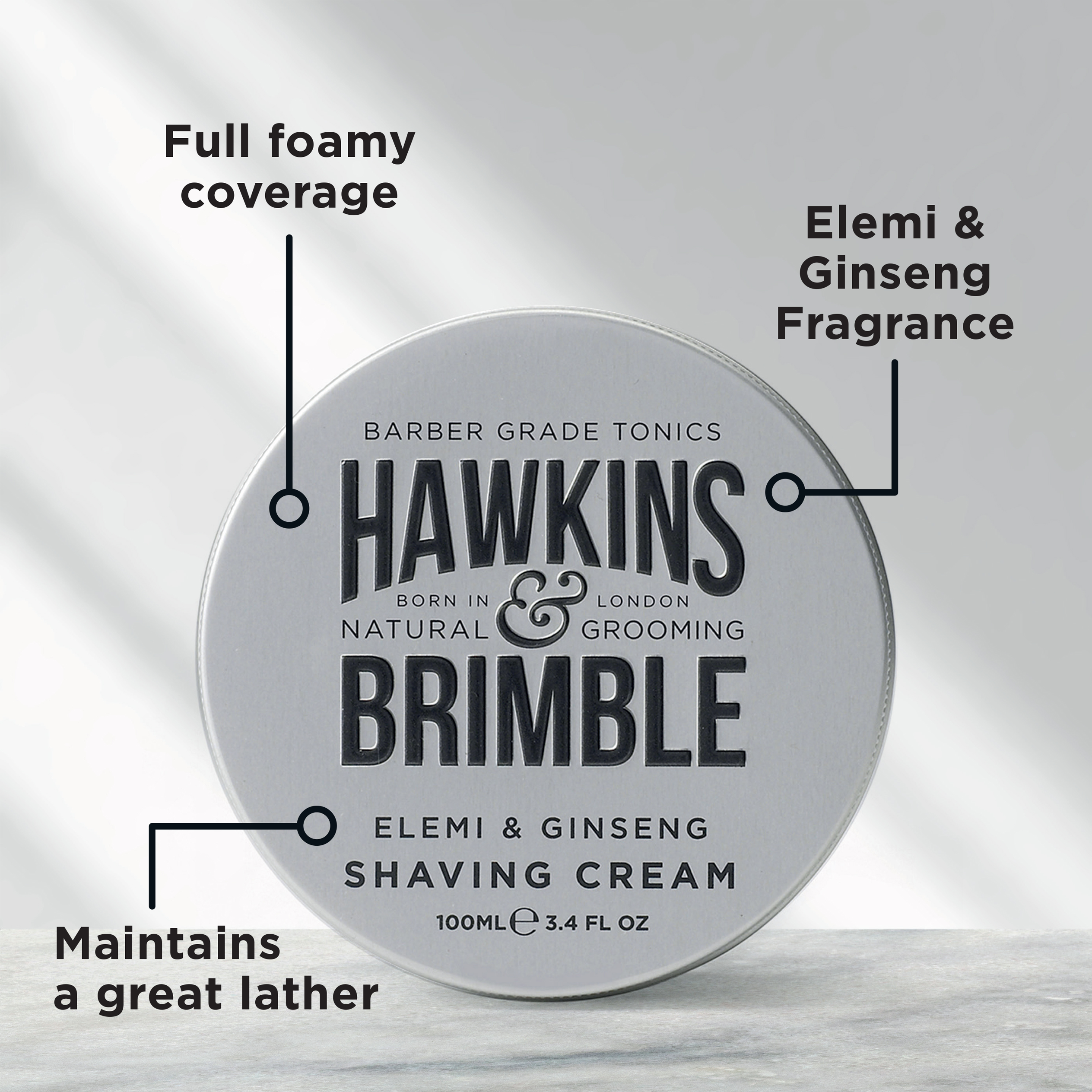 Hawkins & Brimble Shaving Cream 100ml / 3.4 fl oz